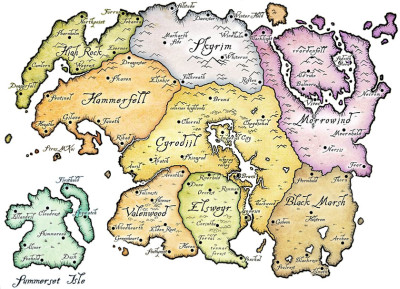 The official map of Tamriel